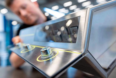 Laser-assisted: a battery destined for an electric vehicle.  